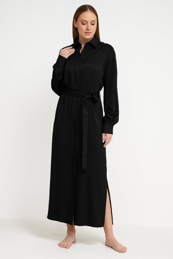 Shan Soie Maxi Shirt Dress